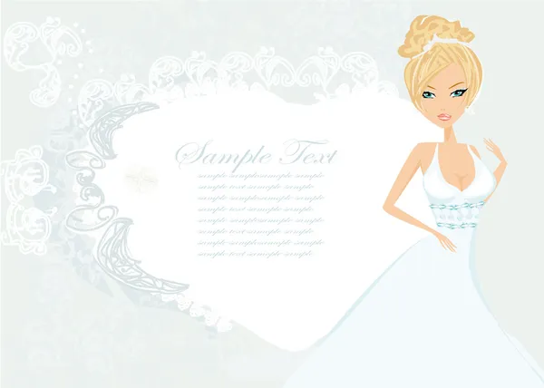Beautiful bride card — Stock Photo, Image