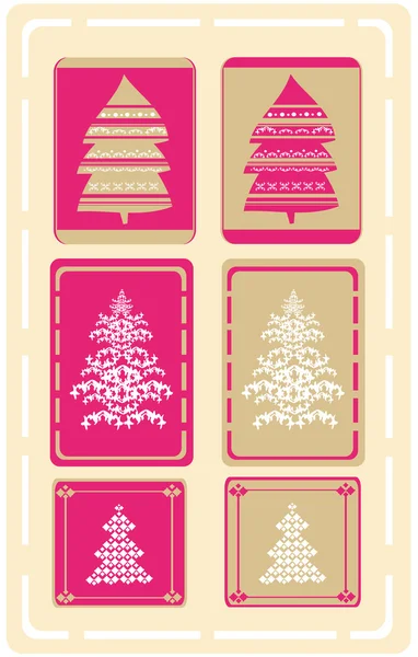 Boże Narodzenie drzewo wzór zestaw — Zdjęcie stockowe