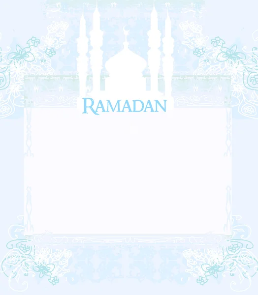 Ramadan background - mosque silhouette card — Stock Photo, Image