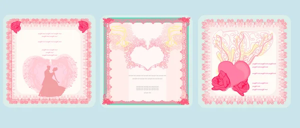 Set di carte di San Valentino — Foto Stock