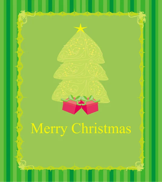Abstract kerstboomkaart — Stockfoto