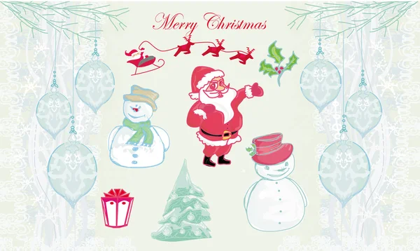 Handgezeichnete Weihnachtskritzeleien — Stockfoto