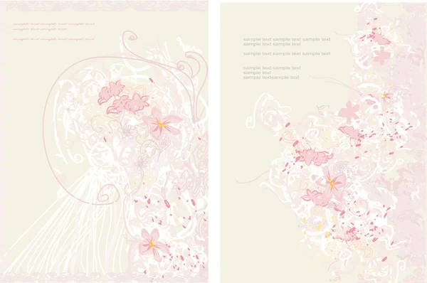 Romantische Blumen Einladungskarte — Stockfoto