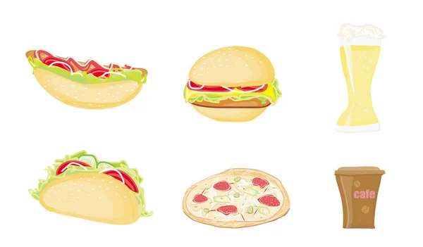 Fast-Food-Set — Stockfoto