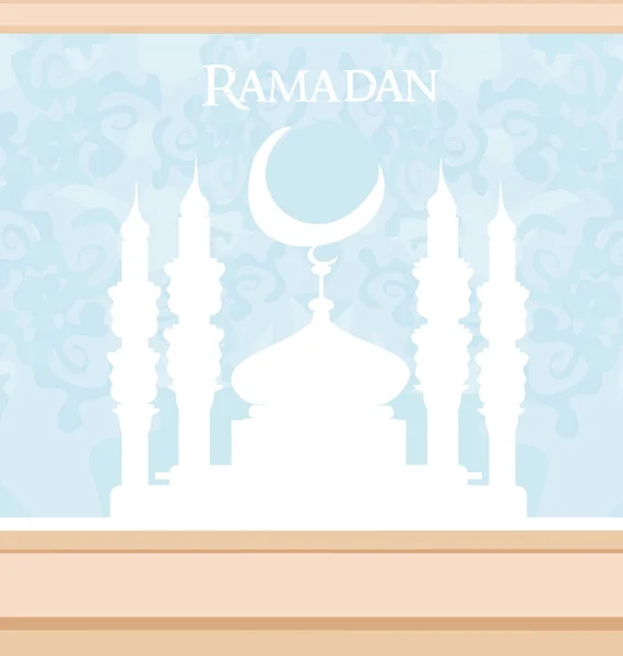 Ramadan background - mosque silhouette card — Zdjęcie stockowe