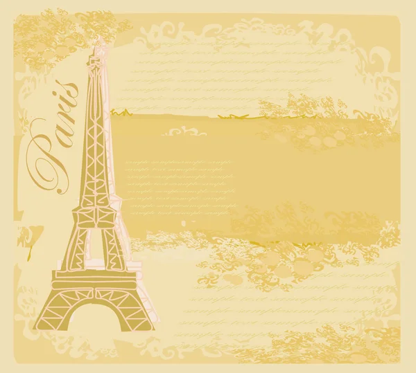 Vintage retro cartão Eiffel — Fotografia de Stock