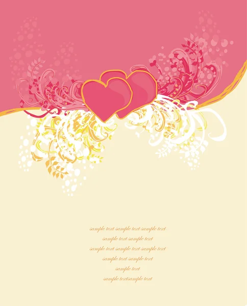 Dia dos Namorados floral cartão de saudação — Fotografia de Stock