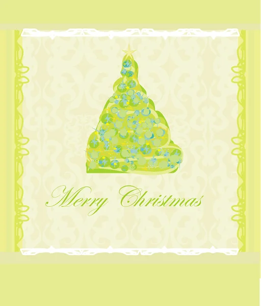 Soyut Noel ağacı kartı — Stok fotoğraf