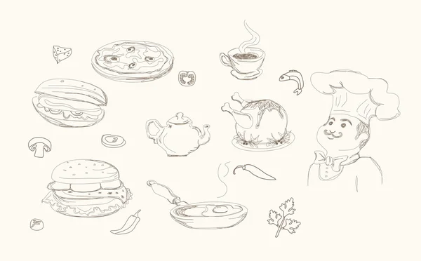 Cooking doodles — Stock Photo, Image