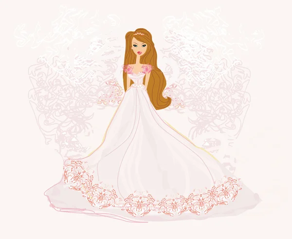 Illustration of beauty-bride princess — Stok fotoğraf