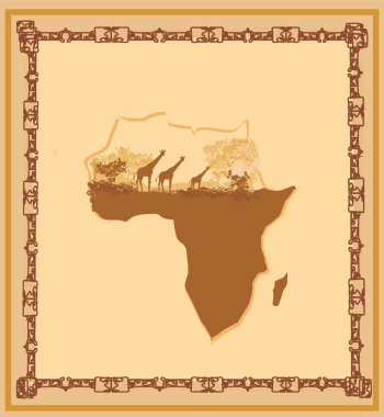 Afrika faunası ve florası olan grunge geçmişi