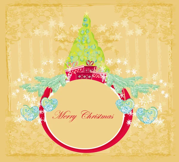 Abstracte elegante grunge kerstboom kaart — Stockfoto