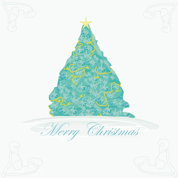 Soyut Noel ağacı kartı — Stok fotoğraf