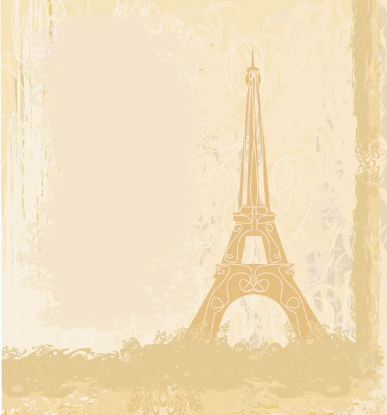 Eski moda Eiffel kartı — Stok fotoğraf