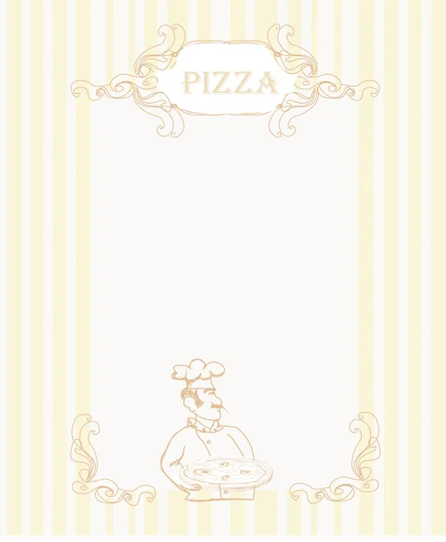 Modelo de menu de pizza — Fotografia de Stock