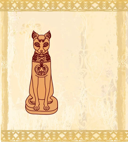 Gato egipcio estilizado — Archivo Imágenes Vectoriales