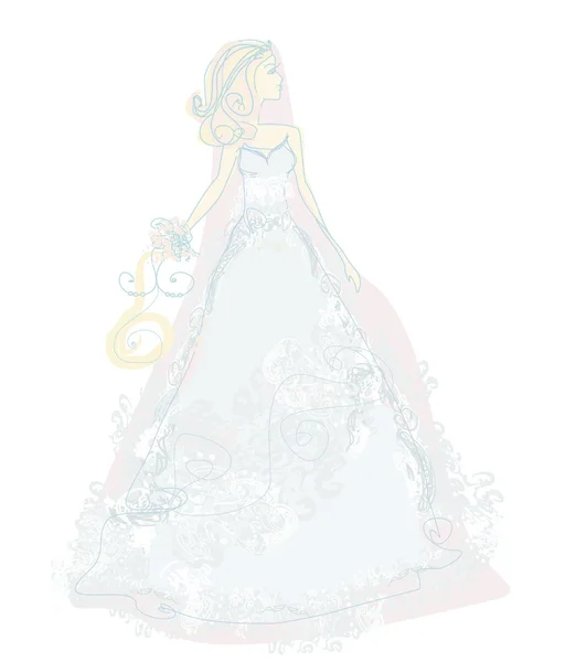漂亮的新娘 — 图库矢量图片