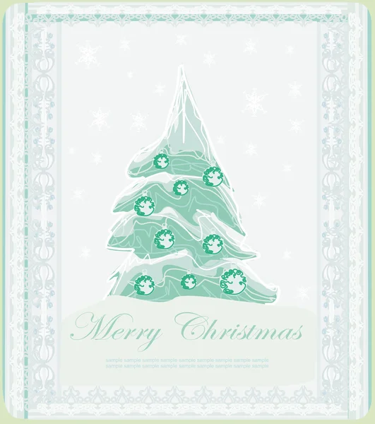 Abstraktní vánoční stromeček karta — Stockový vektor