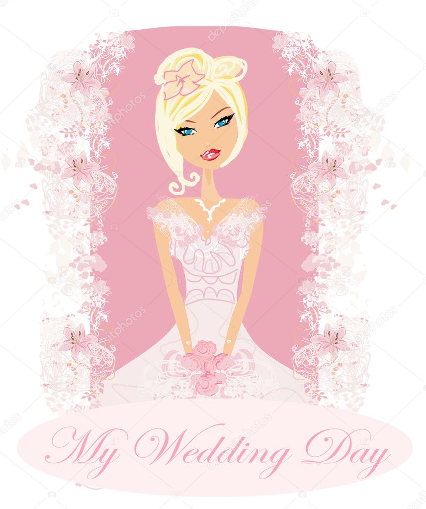 Beautiful bride card