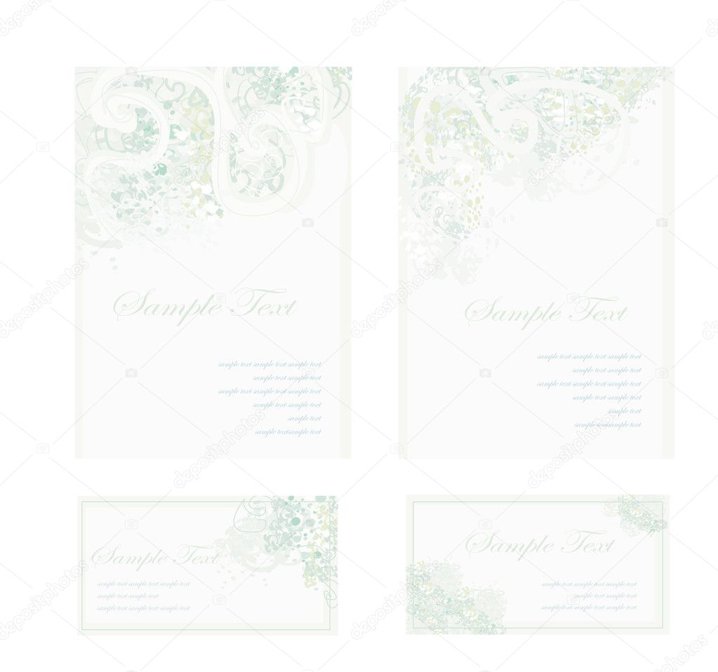 Wedding reception card set