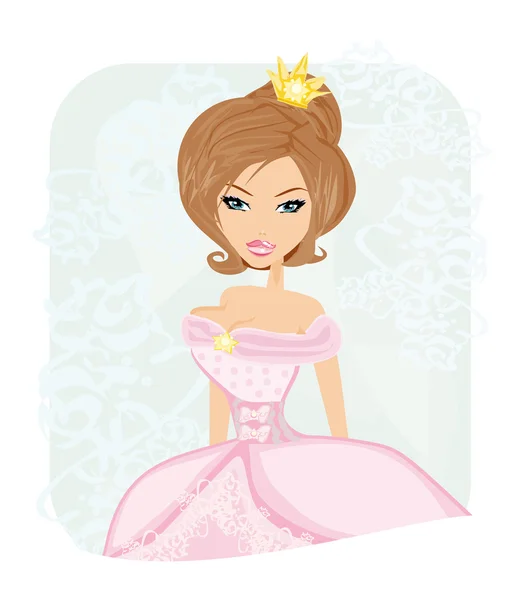 Vector illustration of beauty-bride princess — Stock Vector