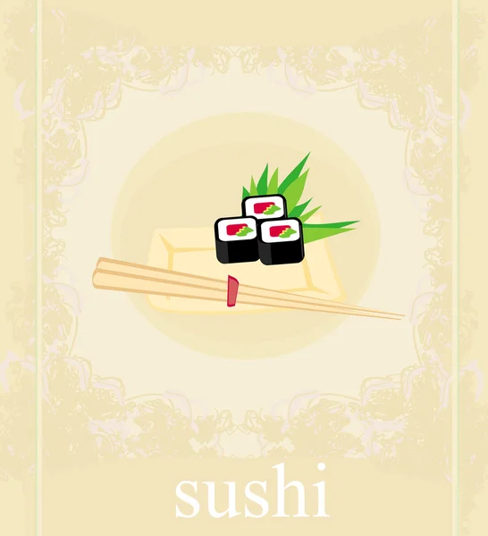 日本传统食品菜单模板 — 图库矢量图片