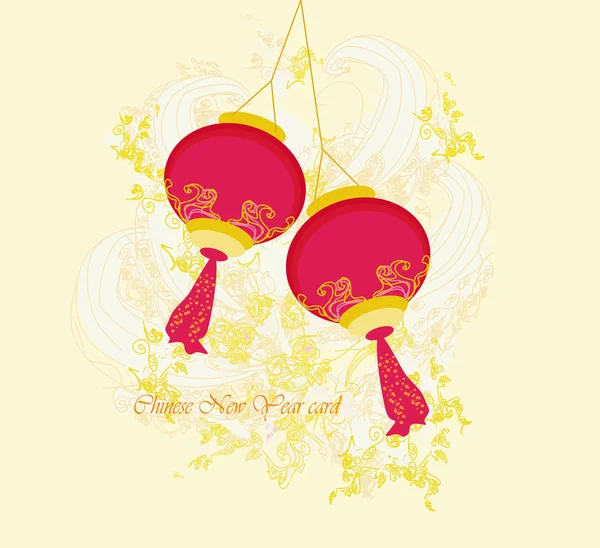 Tarjeta de Año Nuevo chino, ilustración vectorial — Archivo Imágenes Vectoriales