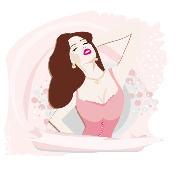 Beautiful woman, vector illustration