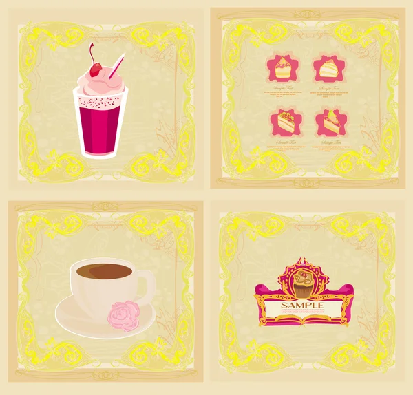 Menu coffret café — Image vectorielle