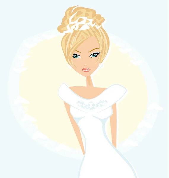 Beautiful bride — Stock Vector