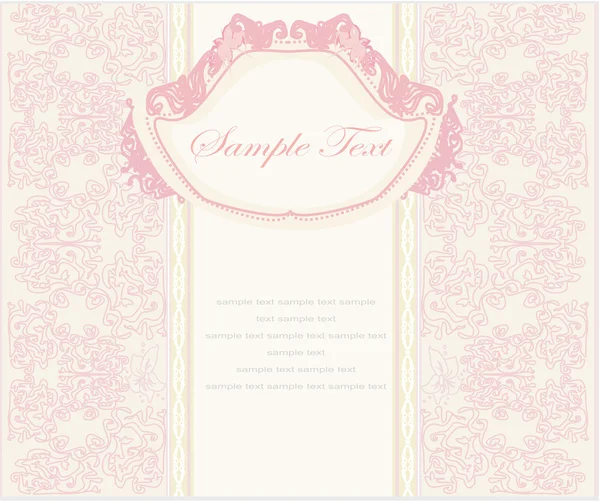 Romantique carte d'invitation de fleurs — Image vectorielle