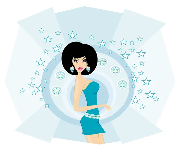 Disco sexy girl — Stock Vector