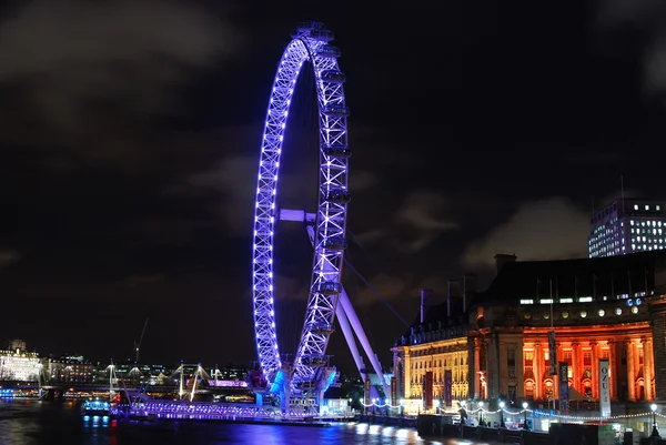 London eye lit up — Stock Photo, Image