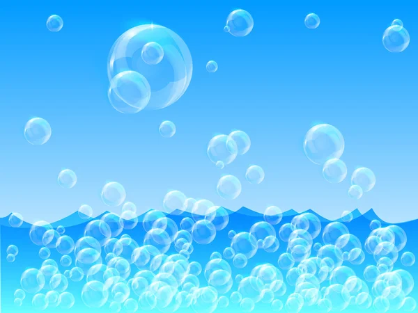 水中的气泡 矢量图形