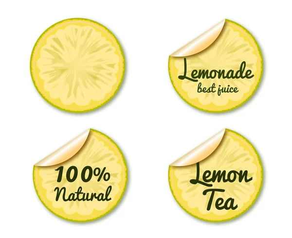 stock vector Lemon label