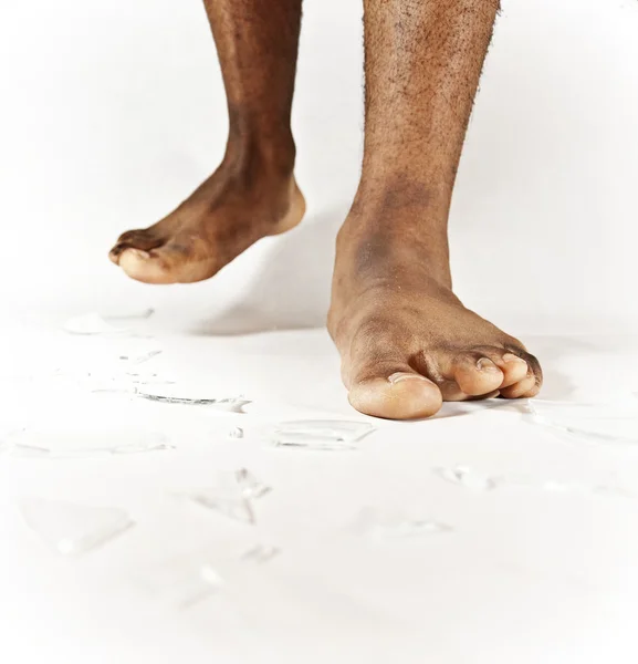 Stepping On Glass — Stock Photo, Image