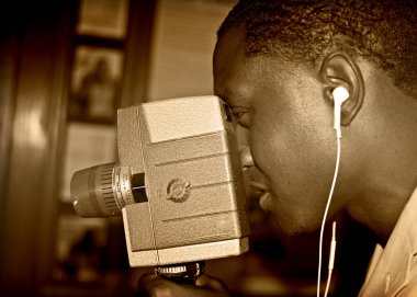 Young African American Filmmaker clipart