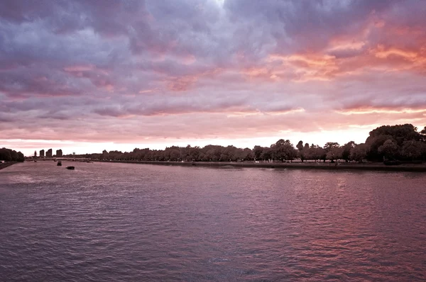 Stock image Red Clouds Over London Thames