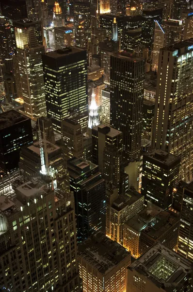 Chicago budovy v noci — Stock fotografie
