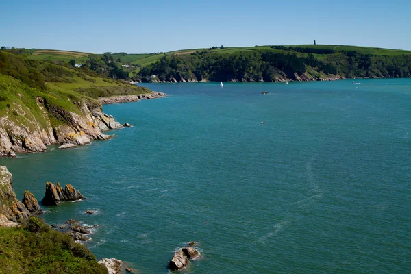 Devon coastline near Dartmouth from the South-West coastal path — Stock Photo, Image