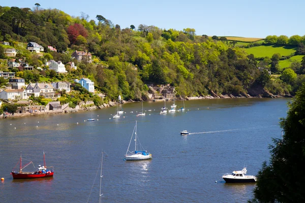 Sailing boats on the River Dart Estuary in Dartmouth — Stock Photo, Image
