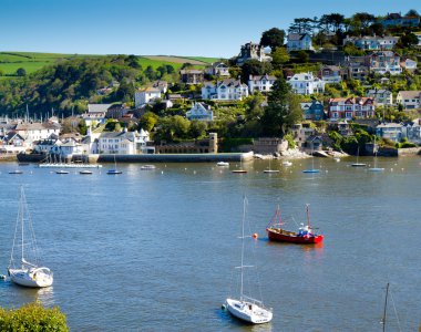 Boats on the River Dart by Kingswear, Nr Dartmouth clipart