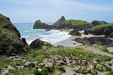 The bay at Kynance Cove clipart