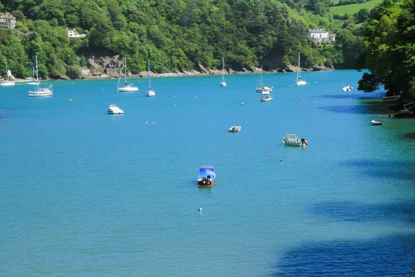 Boats on the Dart estuary — Stock Photo, Image