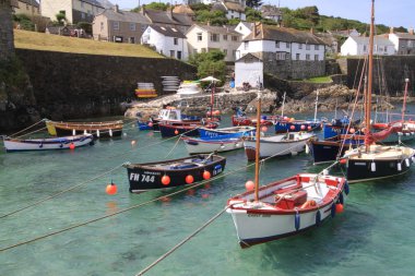 Boats in the harbour clipart