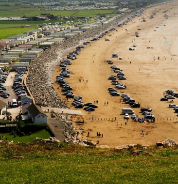 Brean beach in Somerset taken from Brean Down clipart