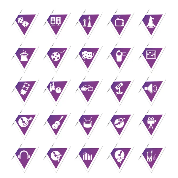 Sticker de l'icône Médias et divertissement — Image vectorielle