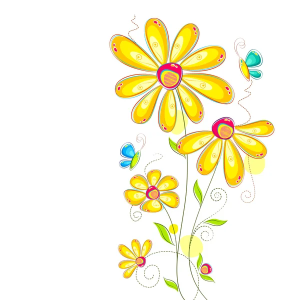 カラフルな花 — ストックベクタ