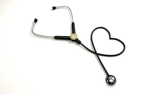 Stethoscope forming Heart Shape — Stock Photo, Image