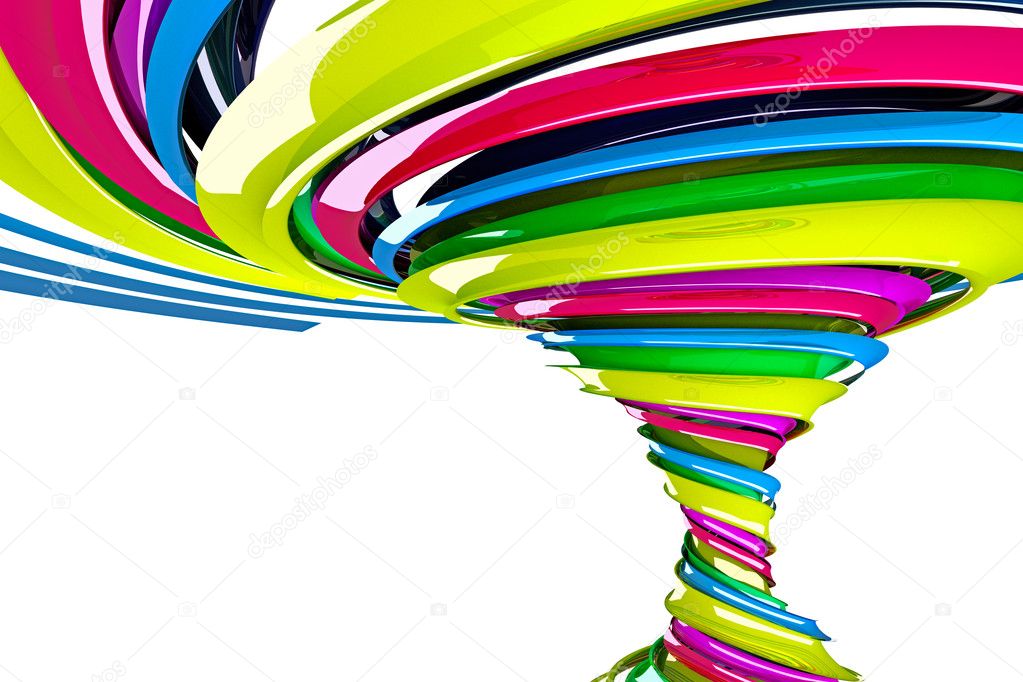 3d Colorful Swirly Background